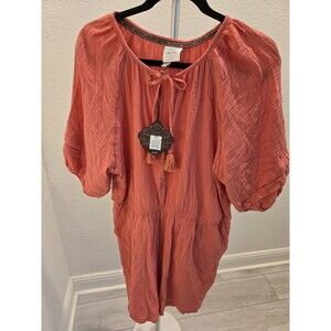 Knox Rose Womens 1 Piece Orange Guava Jelly Unique Gauge XXL Romper